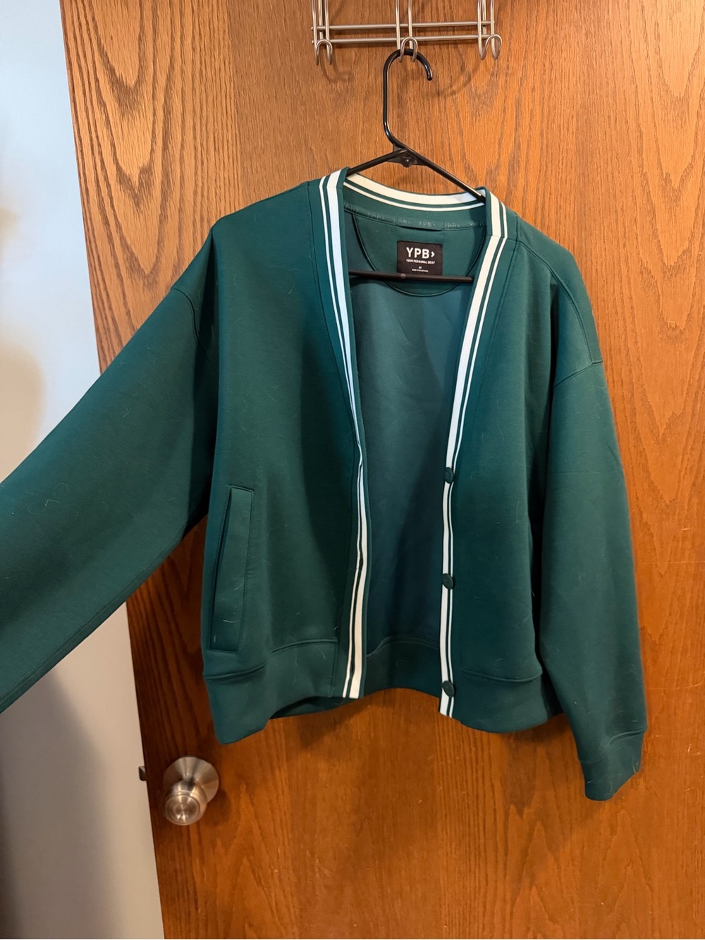 Women’s YPB Green Open-Front Track Jacket